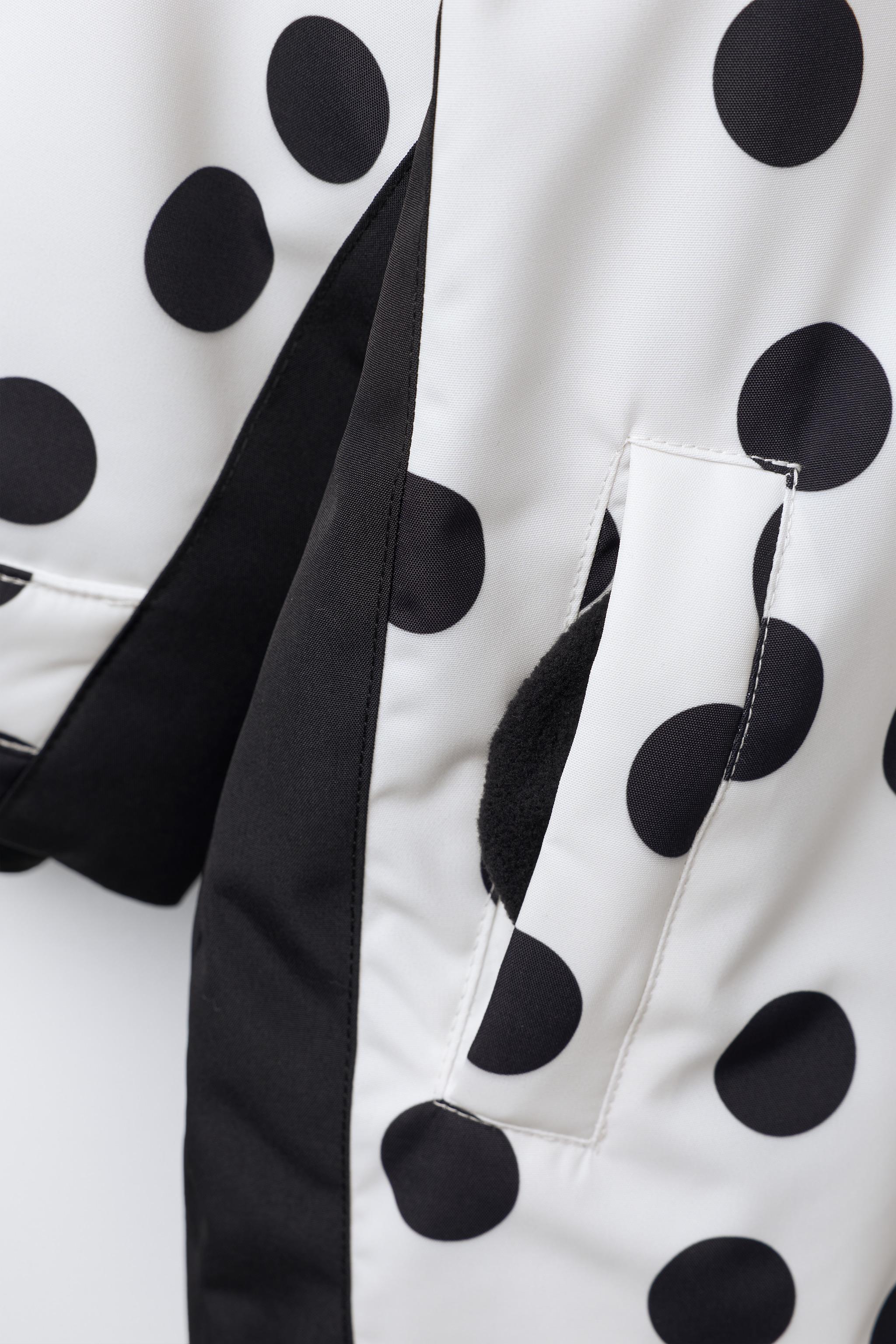 WATER RESISTANT AND WINDPROOF POLKA DOT JUMPSUIT